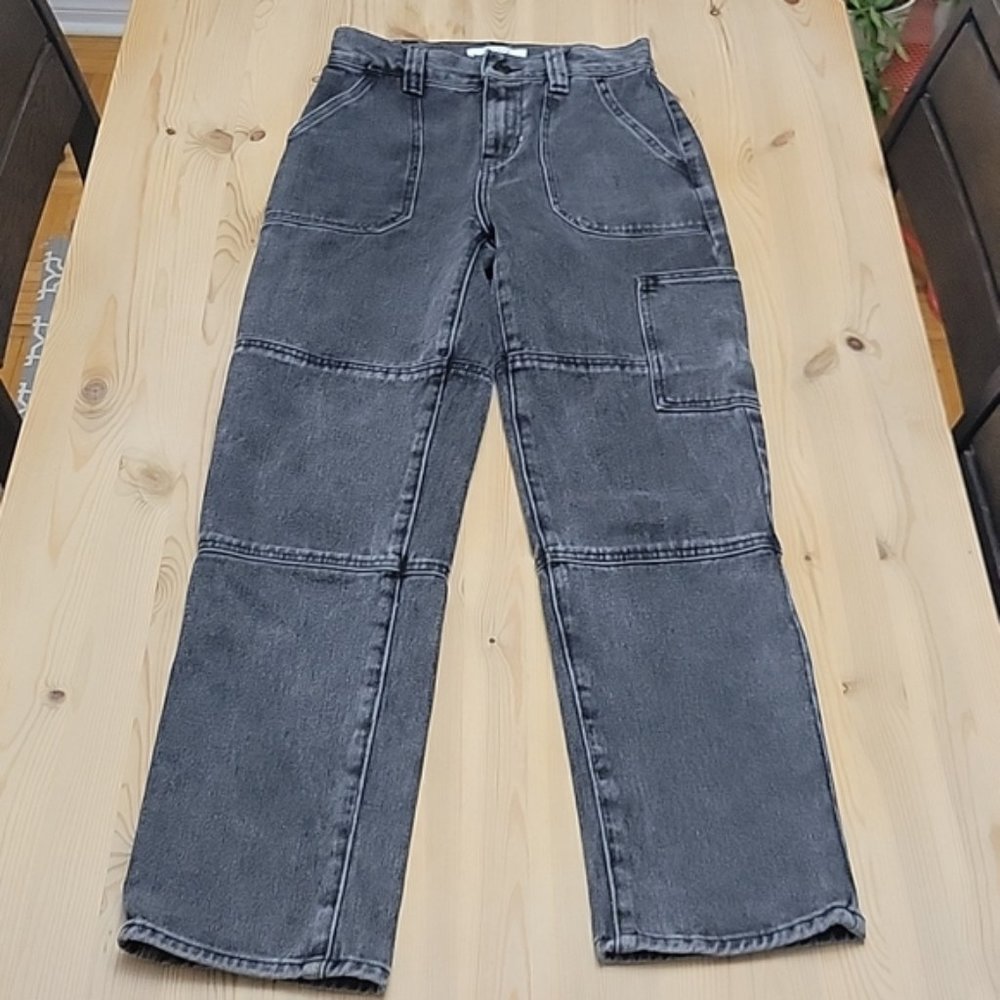 PacSun Women's Black and Grey Jeans 24